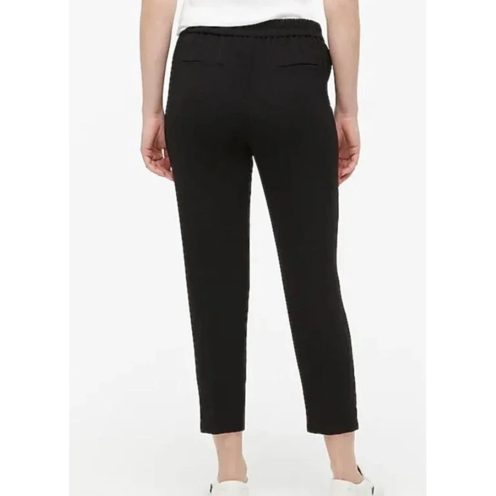 J. Crew Elastic Waist Women's Black Pull On Pockets Size 8